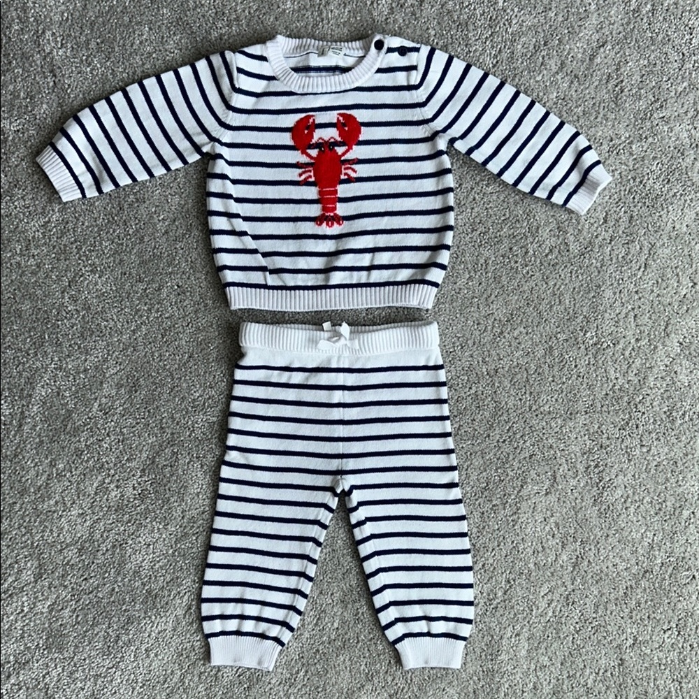 Janie and Jack Red, Navy, and White Sweats Set 12-18 months NWOT!